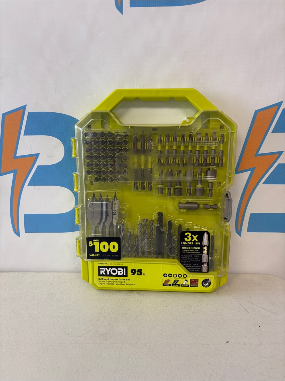 RYOBI 95-Piece Drill and Impact Drive Set - Lime Green